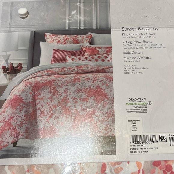 NWT sky king size comforter cover 2 king pillow shams 100% cotton - Picture 7 of 7